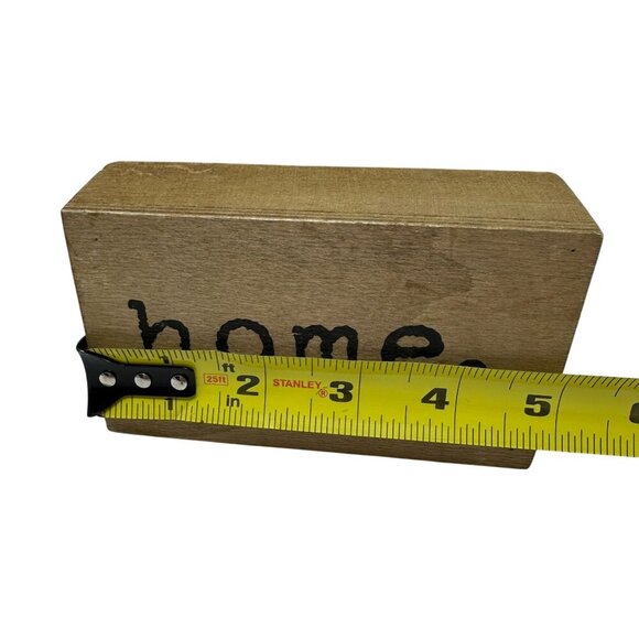 Rustic Wooden Block Signs 5in Farmhouse Primitive Tabletop Decor Accent Neutral - Picture 5 of 10